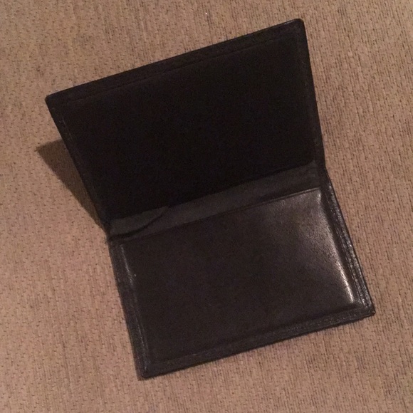 Kenneth Cole New York - black leather - milled grain leather card holder - Picture 2 of 3